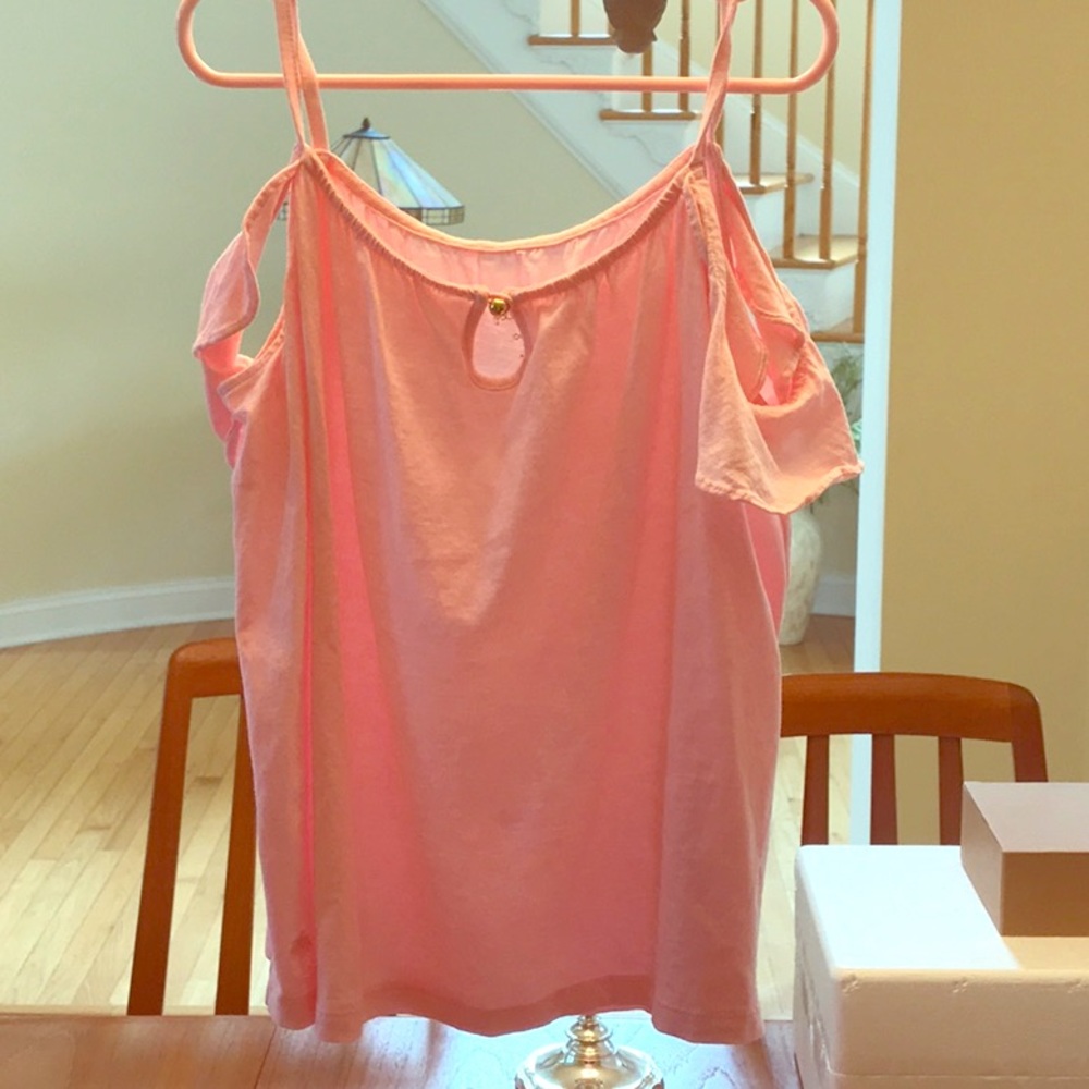 Lilly Pulitzer light pink of the shoulder top KIDS